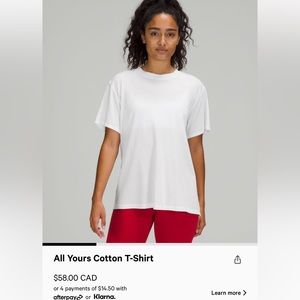 Lululemon all yours tshirt